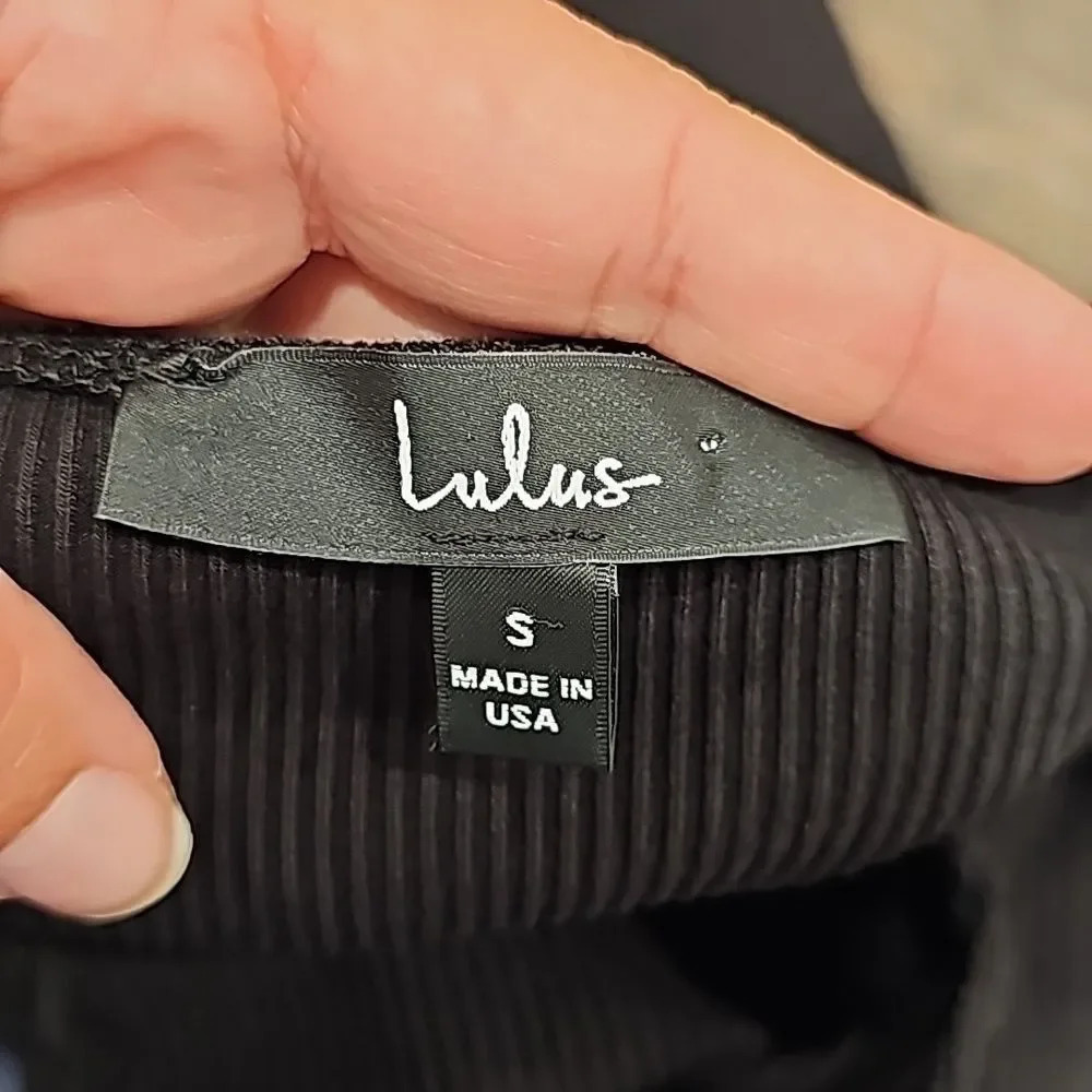 NWOT Lulu's Favorite Idea Black Ribbed Backless Bodycon Mini Dress - Picture 2 of 10